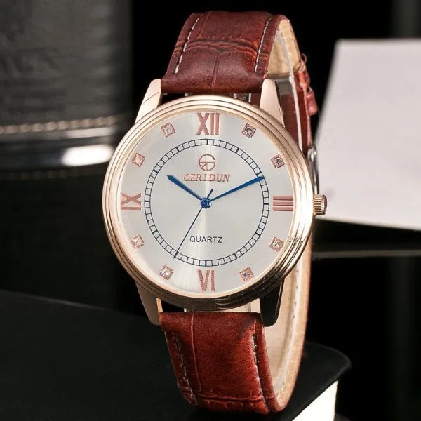 Roman Word Rhinestone Student Leisure Quartz Watch