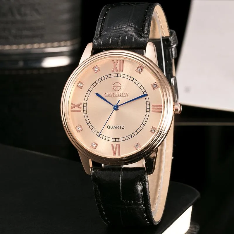 Roman Word Rhinestone Student Leisure Quartz Watch