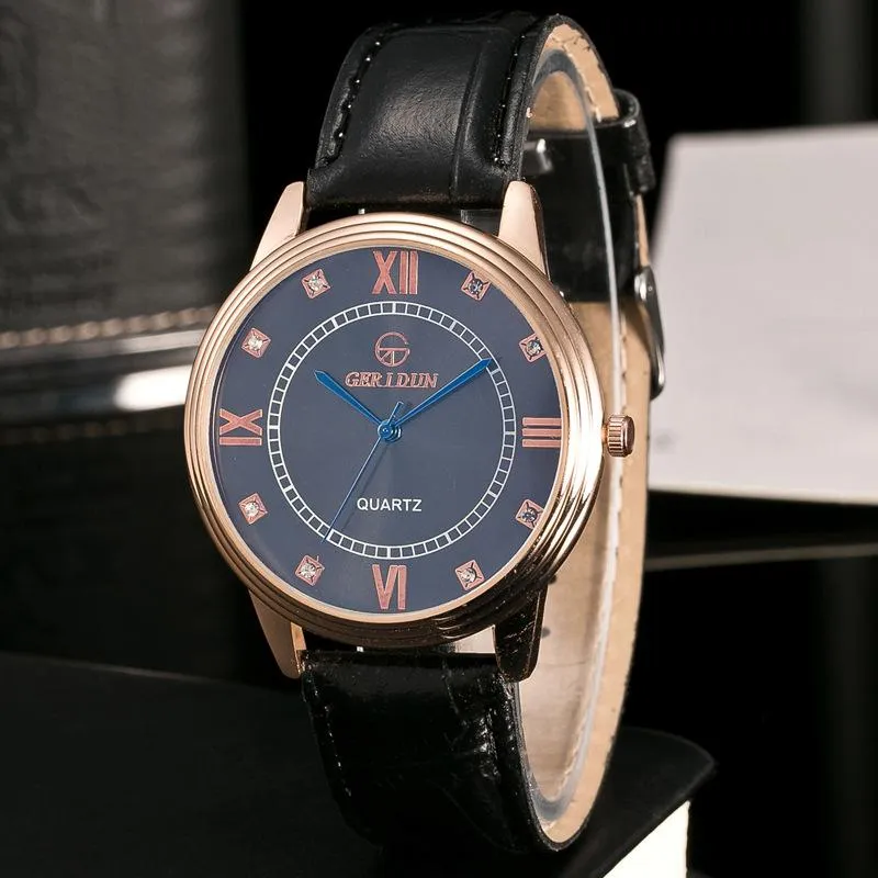 Roman Word Rhinestone Student Leisure Quartz Watch