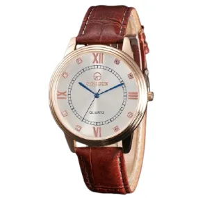 Roman Word Rhinestone Student Leisure Quartz Watch