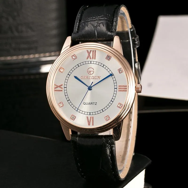 Roman Word Rhinestone Student Leisure Quartz Watch