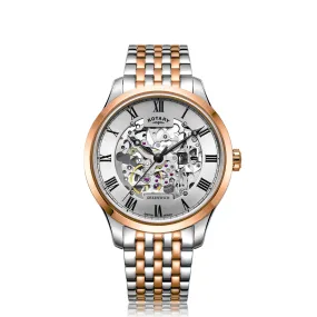 Rotary 42mm Tow-Tone Greenwich Skeleton Automatic Watch