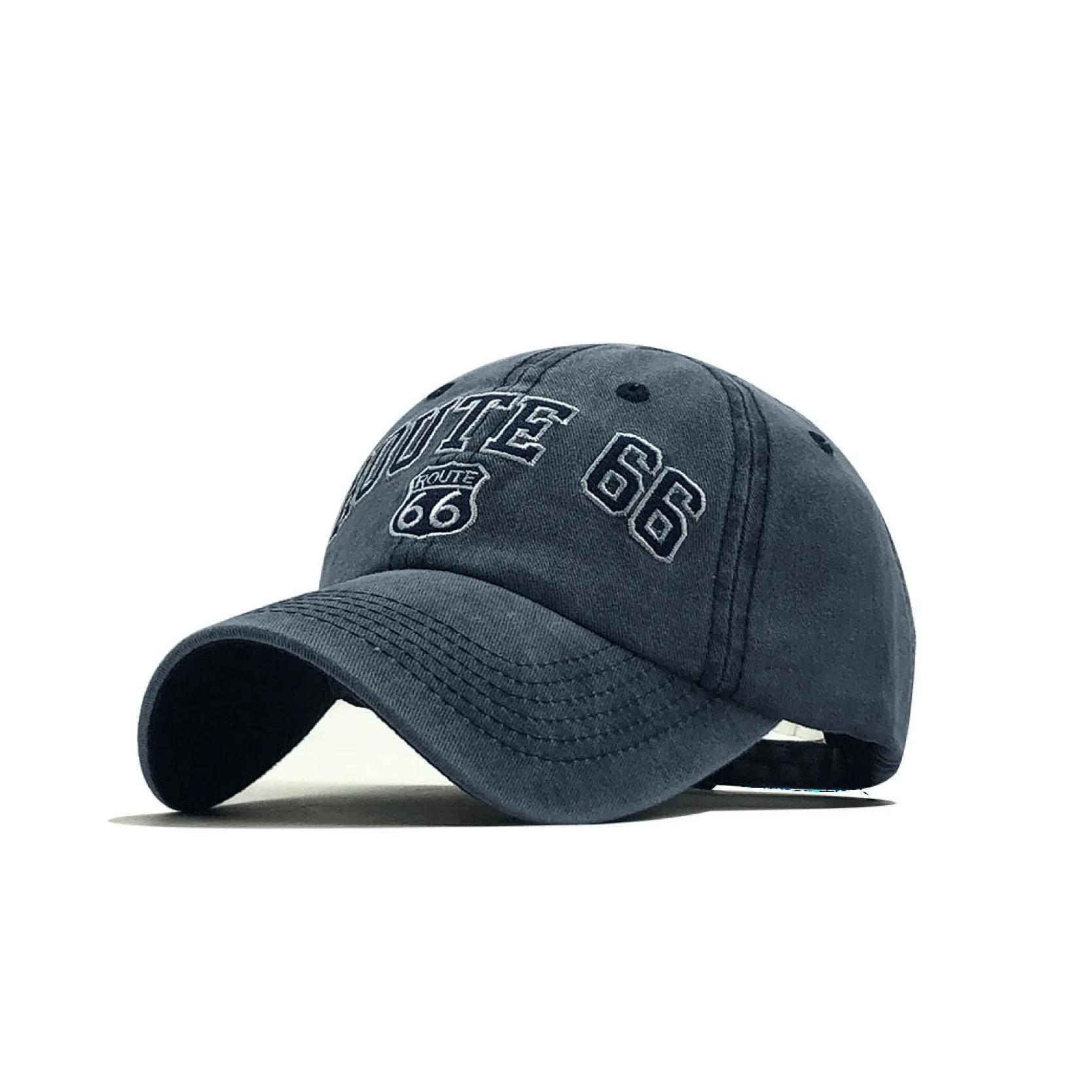 'Route 66' Vintage Style Washed Cap