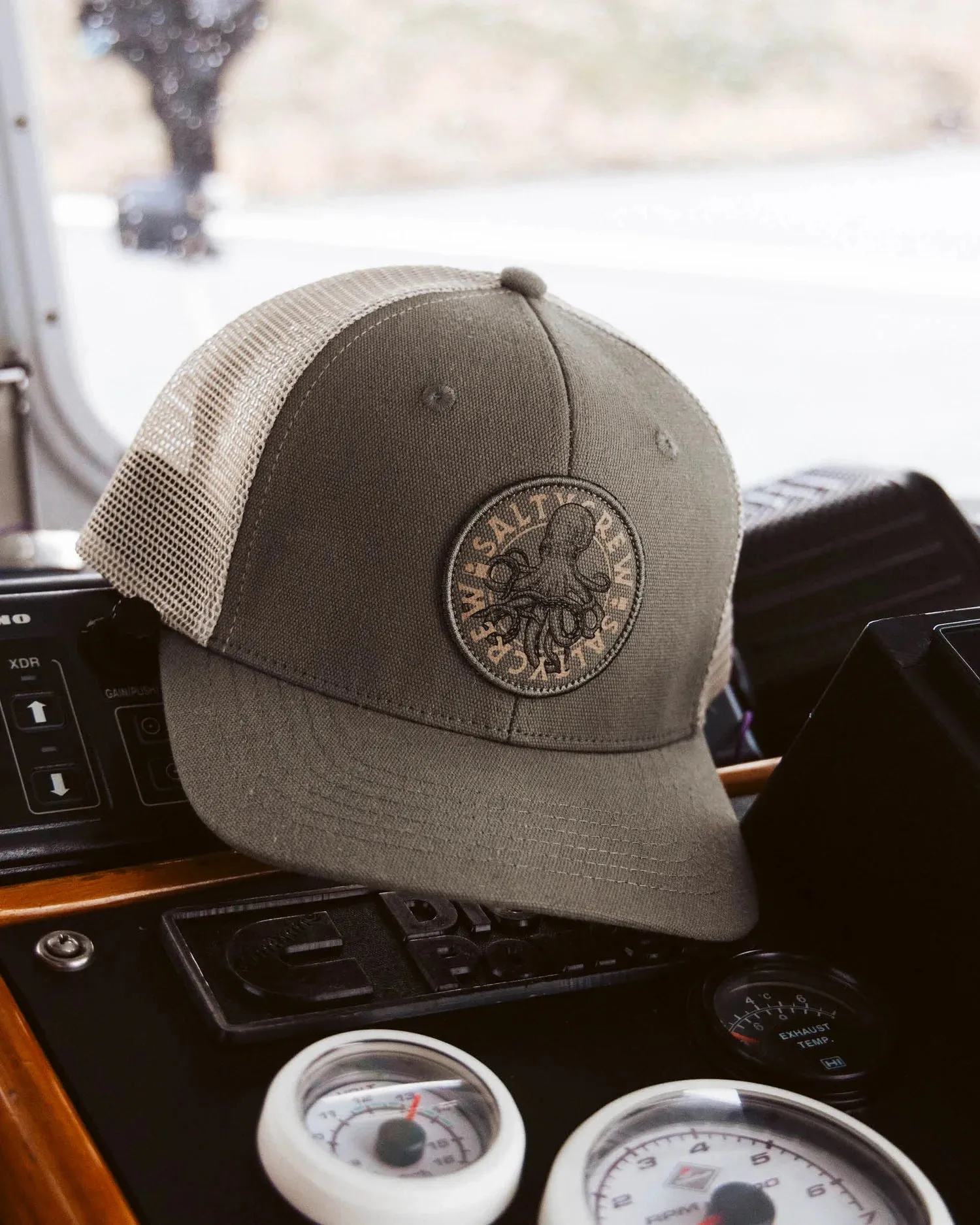Salty Crew "Tentacles" Retro Trucker Hat - Olive