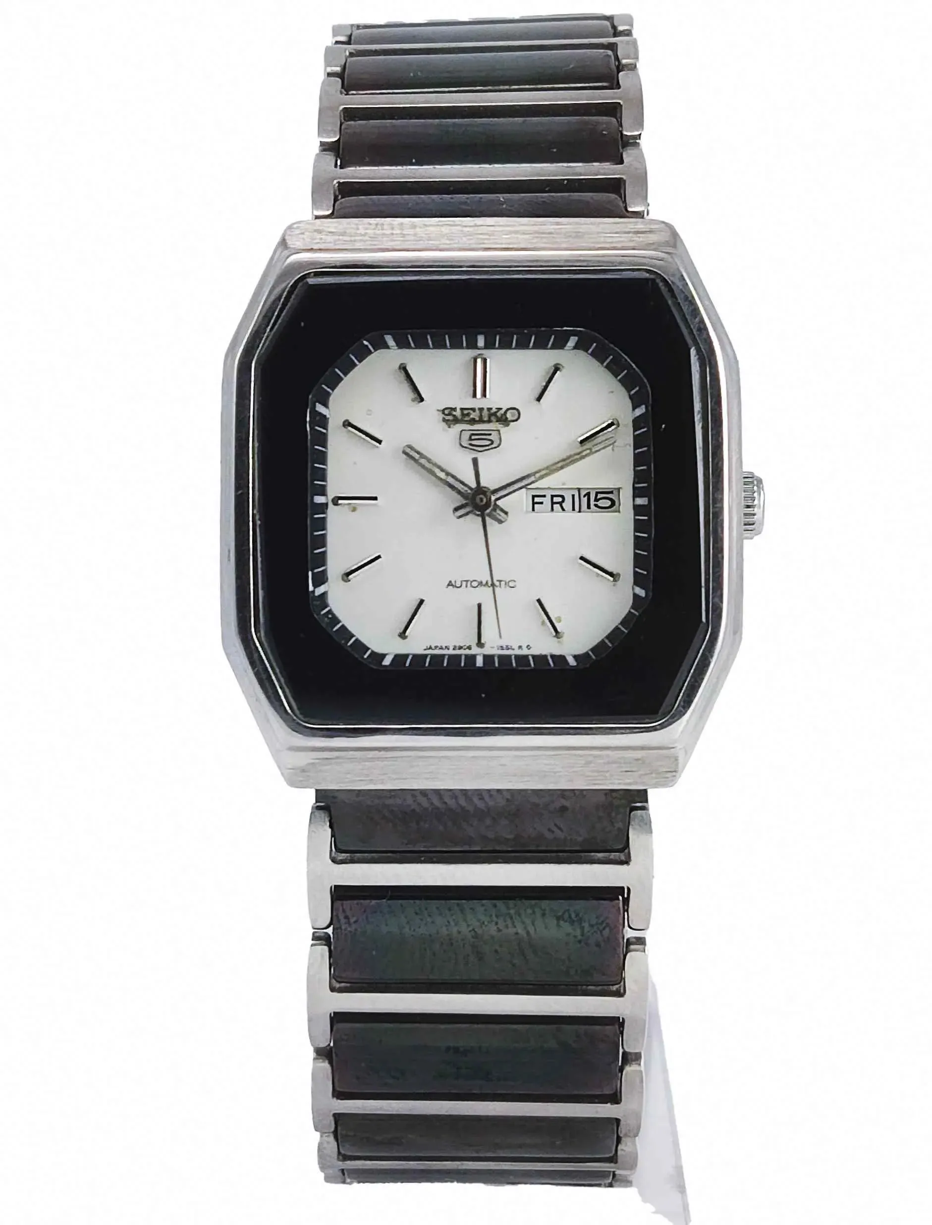 Seiko 5 Automatic-2906A Off-White Dial 17 Jewels Day Date Watch