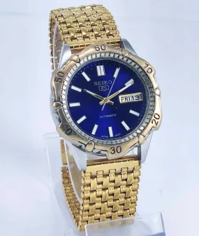 Seiko 5 Automatic 7S26A Blue Dial 21 Jewels Transparent Back