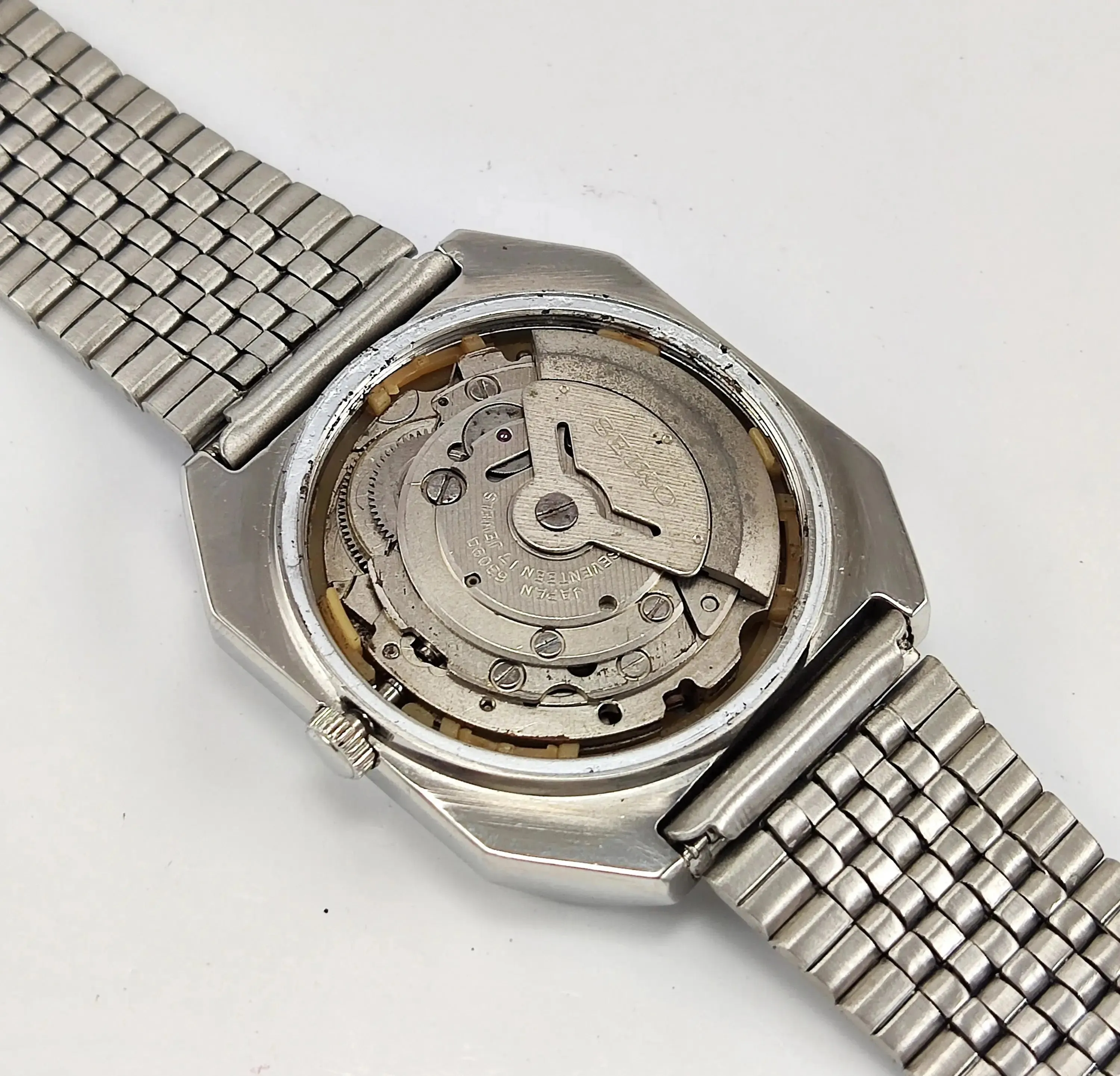 Seiko 5 White Dial 17 Jewels 6309A Day Date Automatic Men's Watch