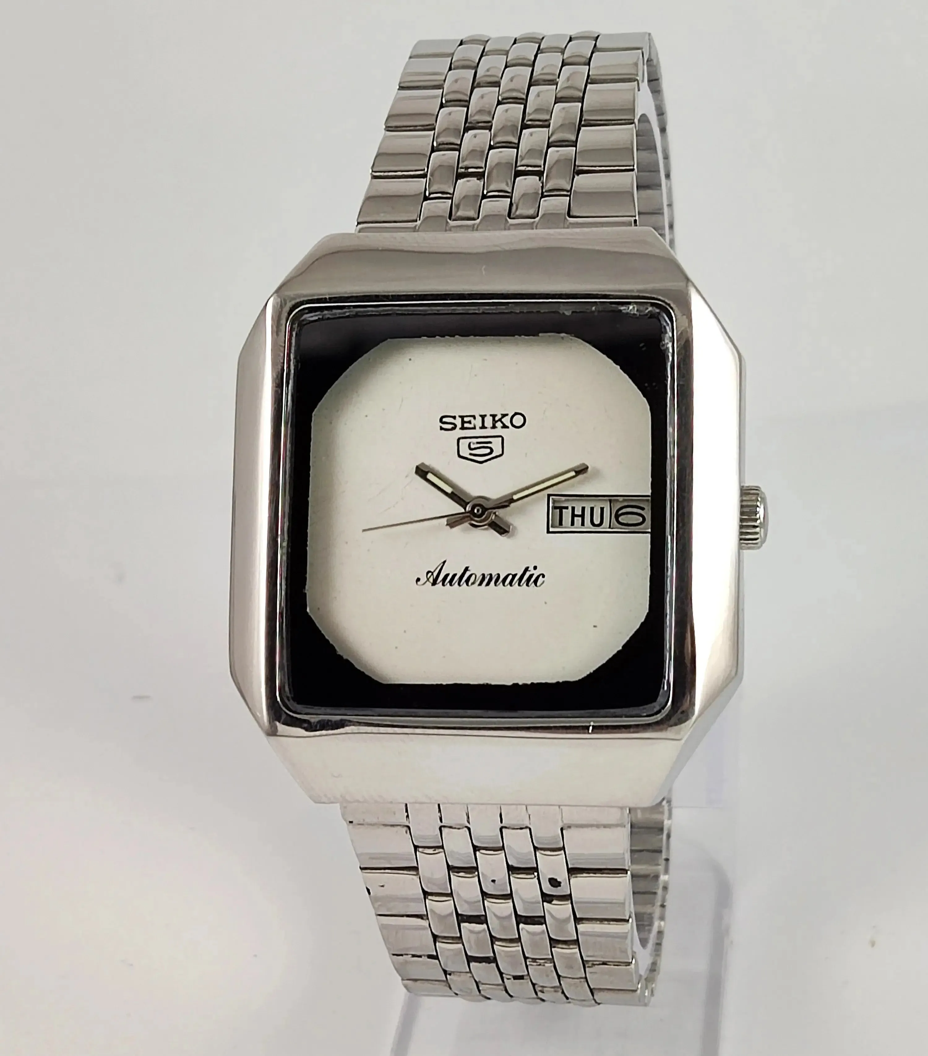 Seiko 5 White Dial 17 Jewels 6309A Day Date Automatic Men's Watch