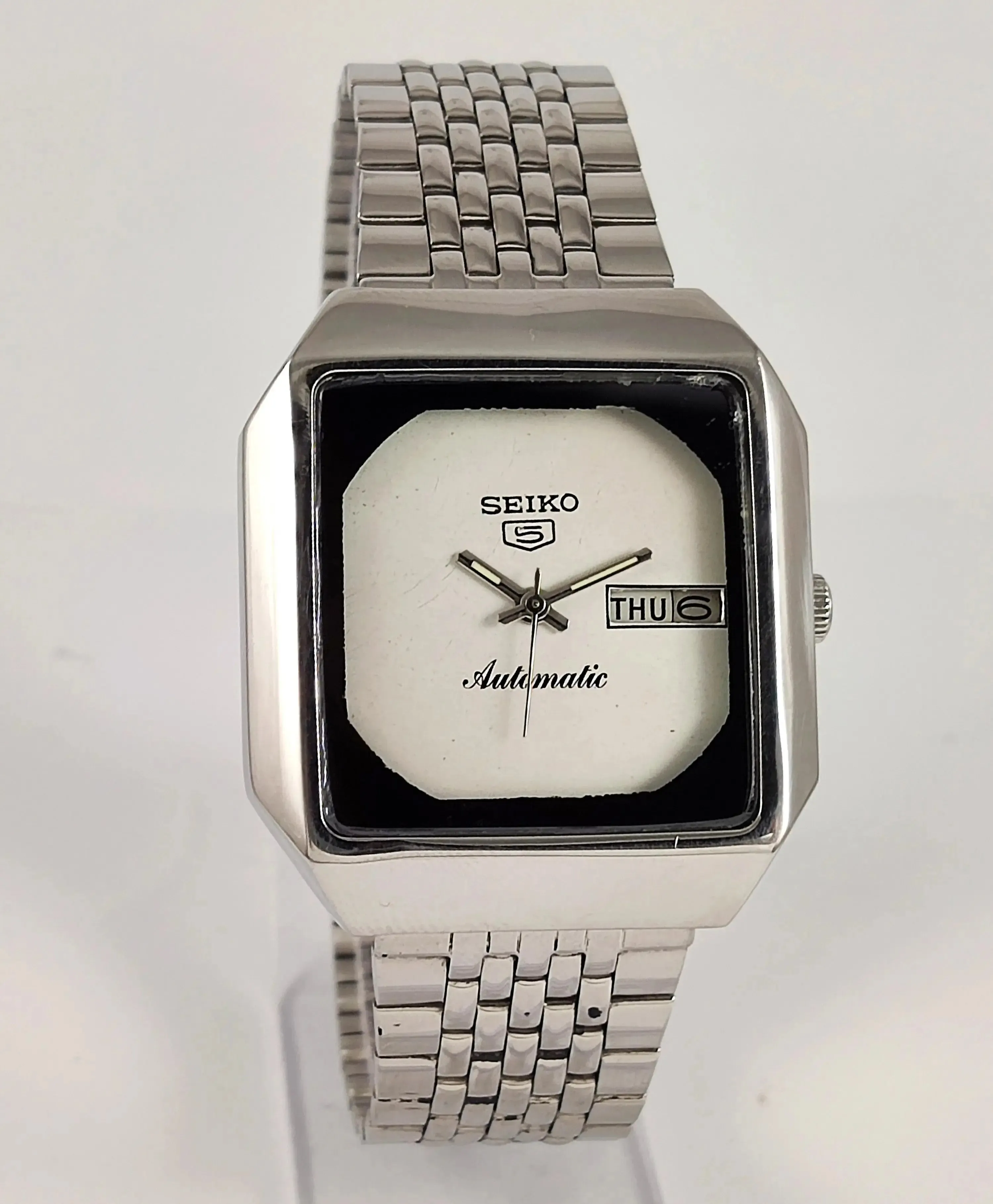 Seiko 5 White Dial 17 Jewels 6309A Day Date Automatic Men's Watch