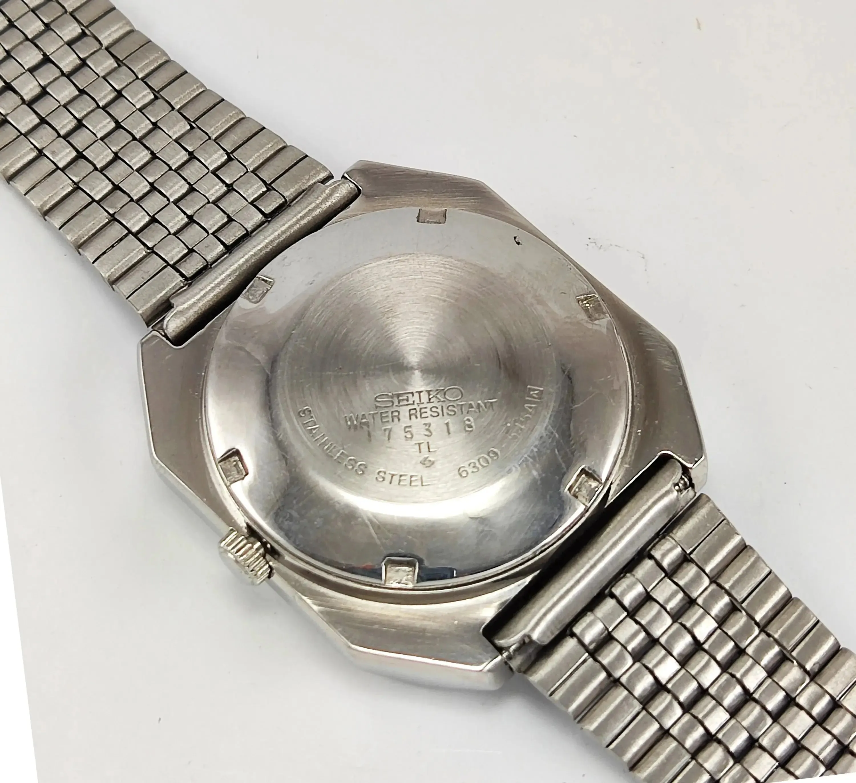 Seiko 5 White Dial 17 Jewels 6309A Day Date Automatic Men's Watch