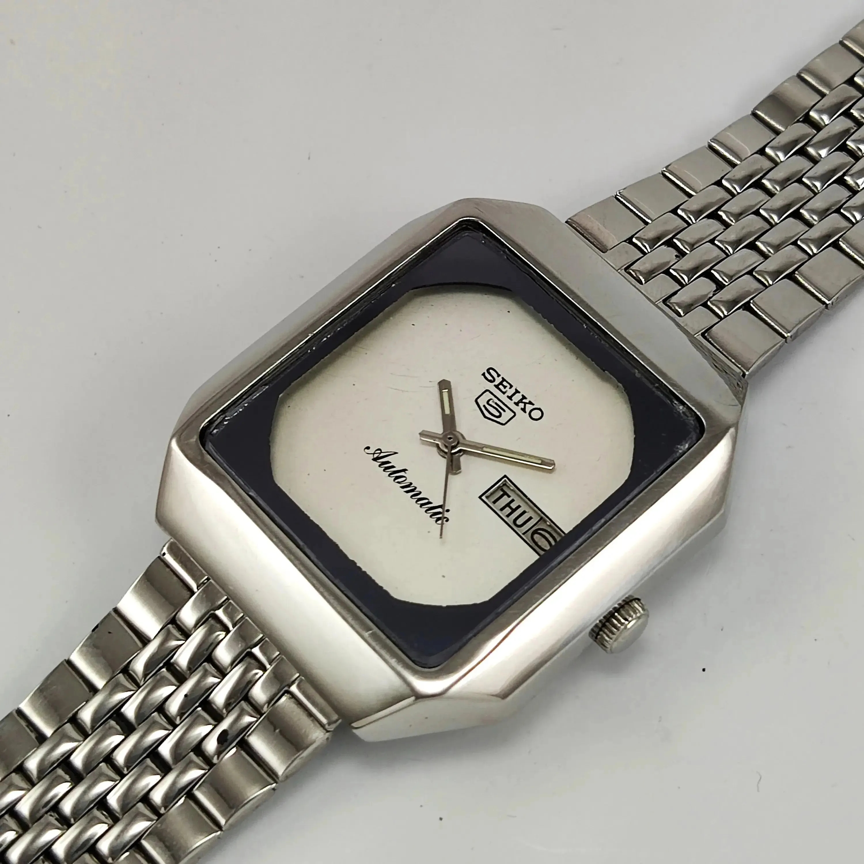 Seiko 5 White Dial 17 Jewels 6309A Day Date Automatic Men's Watch