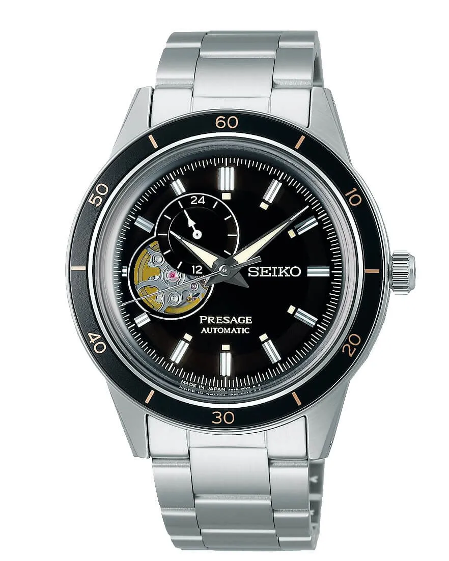 Seiko Presage Gents Stainless Steel Black Automatic Watch