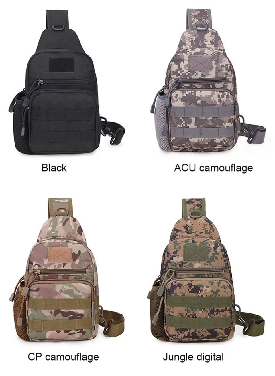 Sidiou Group Outdoor Tactical Shoulder Bag Camouflage Military Chest Bag Nylon Shoulder Sling  Bag