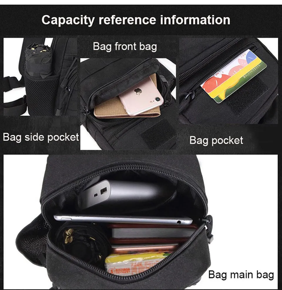 Sidiou Group Outdoor Tactical Shoulder Bag Camouflage Military Chest Bag Nylon Shoulder Sling  Bag