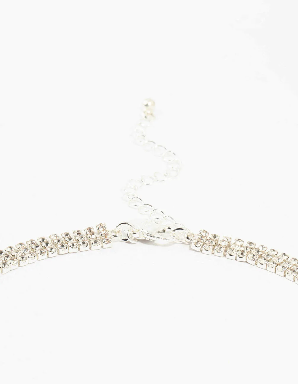 Silver Diamante Cupchain Jewellery Set