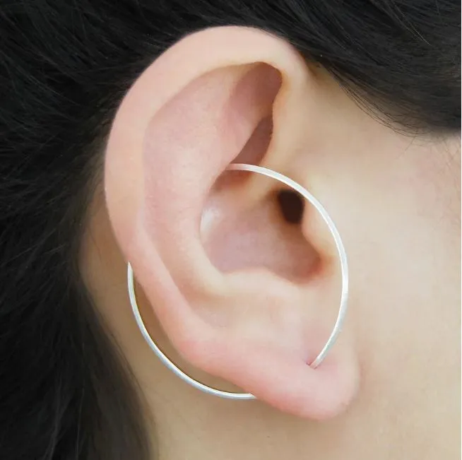 Silver Round Ear Cuffs by Otis Jaxon