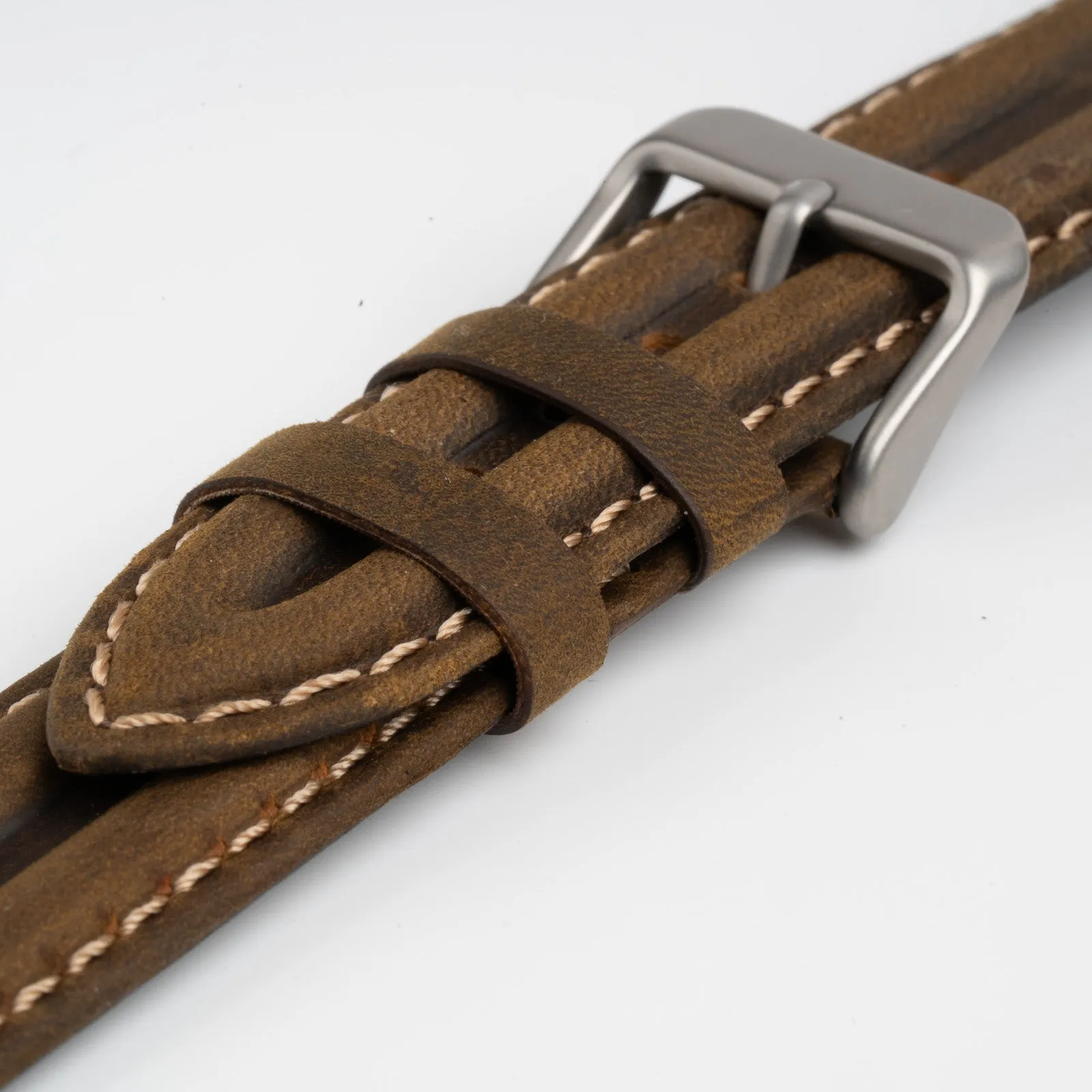 Submerge Double Ridge Brown Watch Strap
