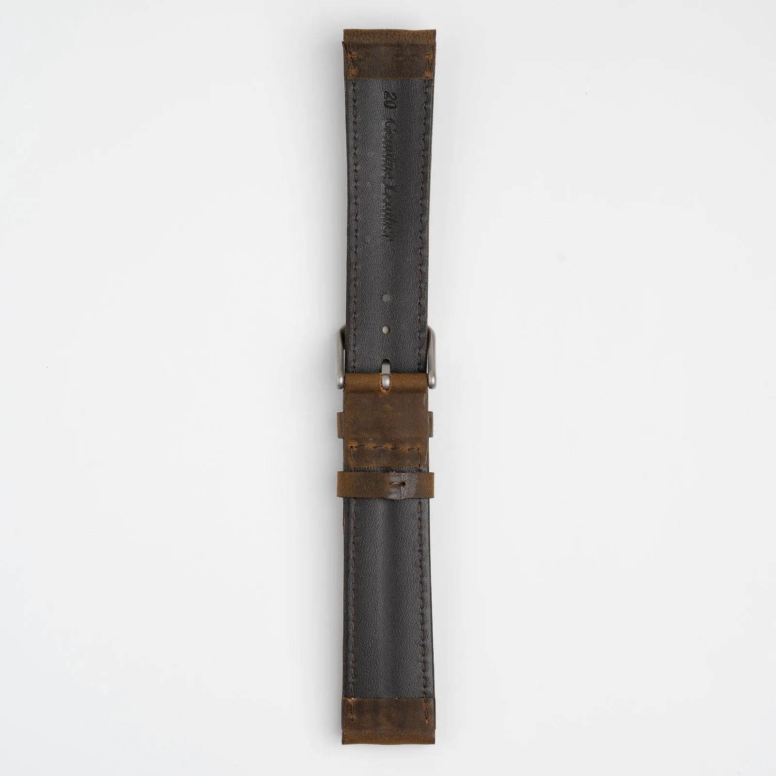 Submerge Double Ridge Brown Watch Strap