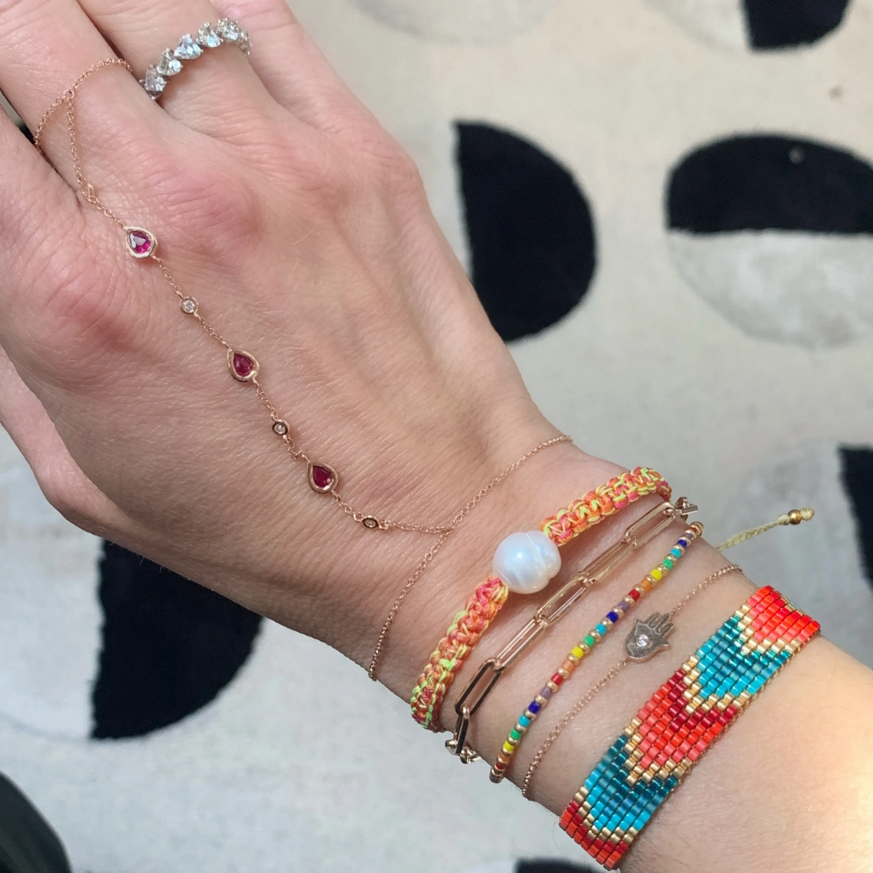 Summertime Multi Colored Bracelet with Pearl