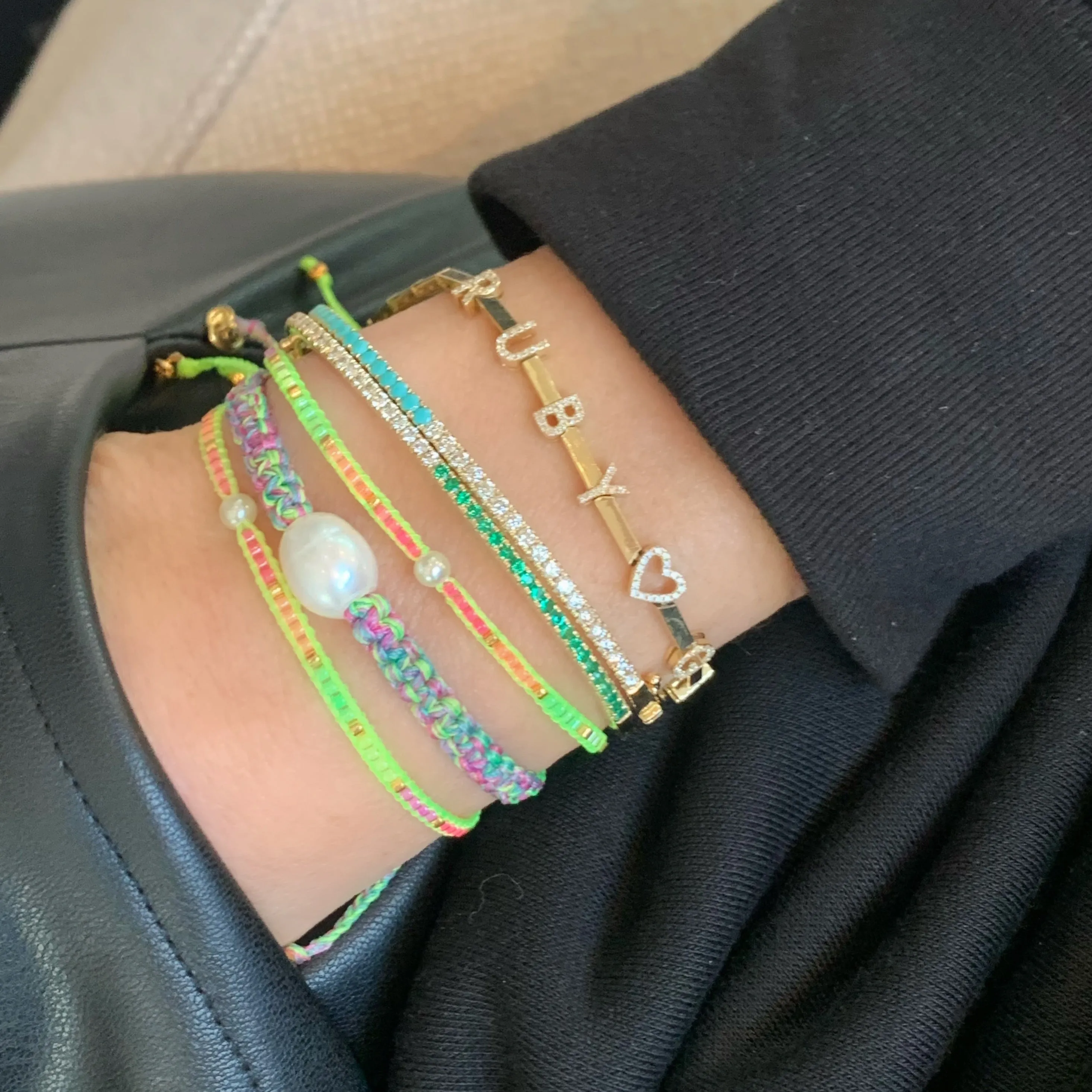 Summertime Multi Colored Bracelet with Pearl