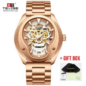 Tevise Mechanical Skull Style Watch For Men