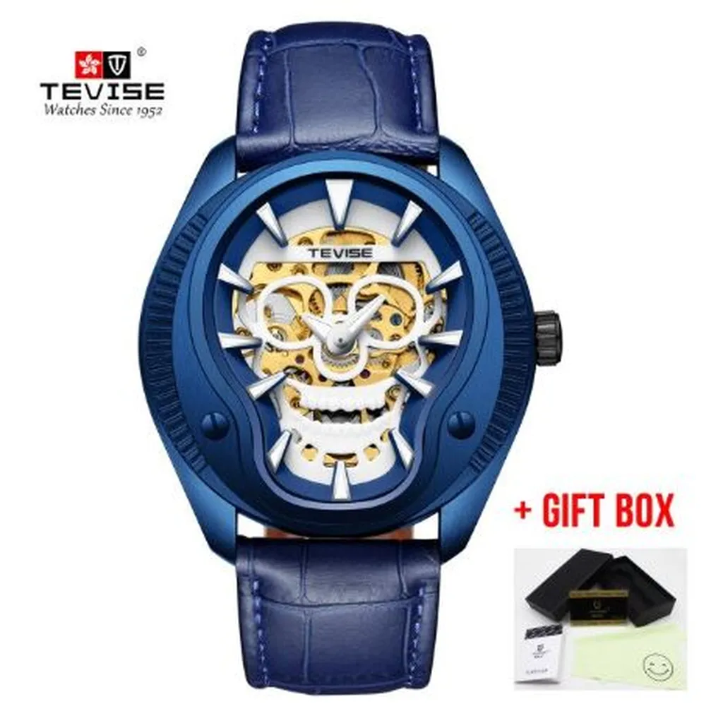 Tevise Mechanical Skull Style Watch For Men