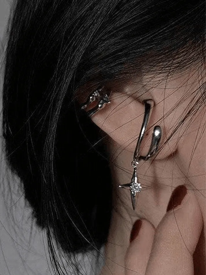 Uniwim 2pcs Zircon Astral Ear Cuffs