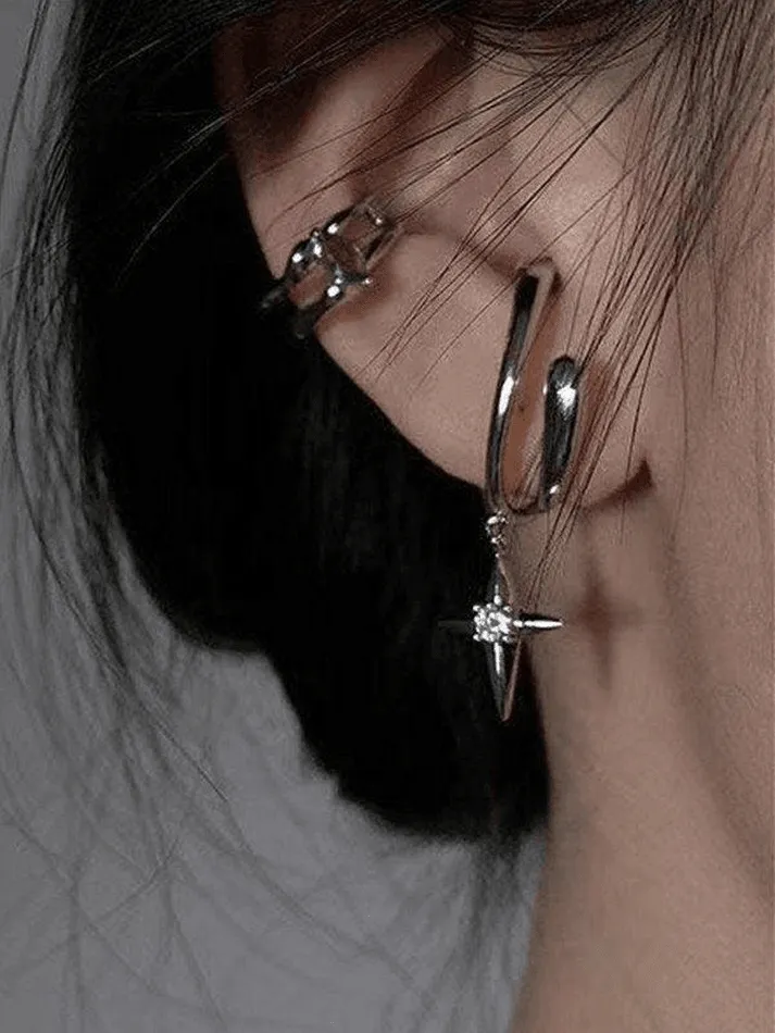 Uniwim 2pcs Zircon Astral Ear Cuffs