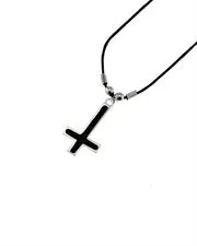 Upside Down Cross Thong Necklaces