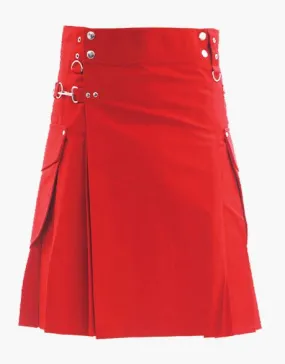 Utility Kilt in Red