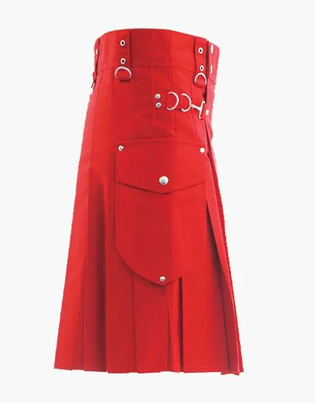 Utility Kilt in Red