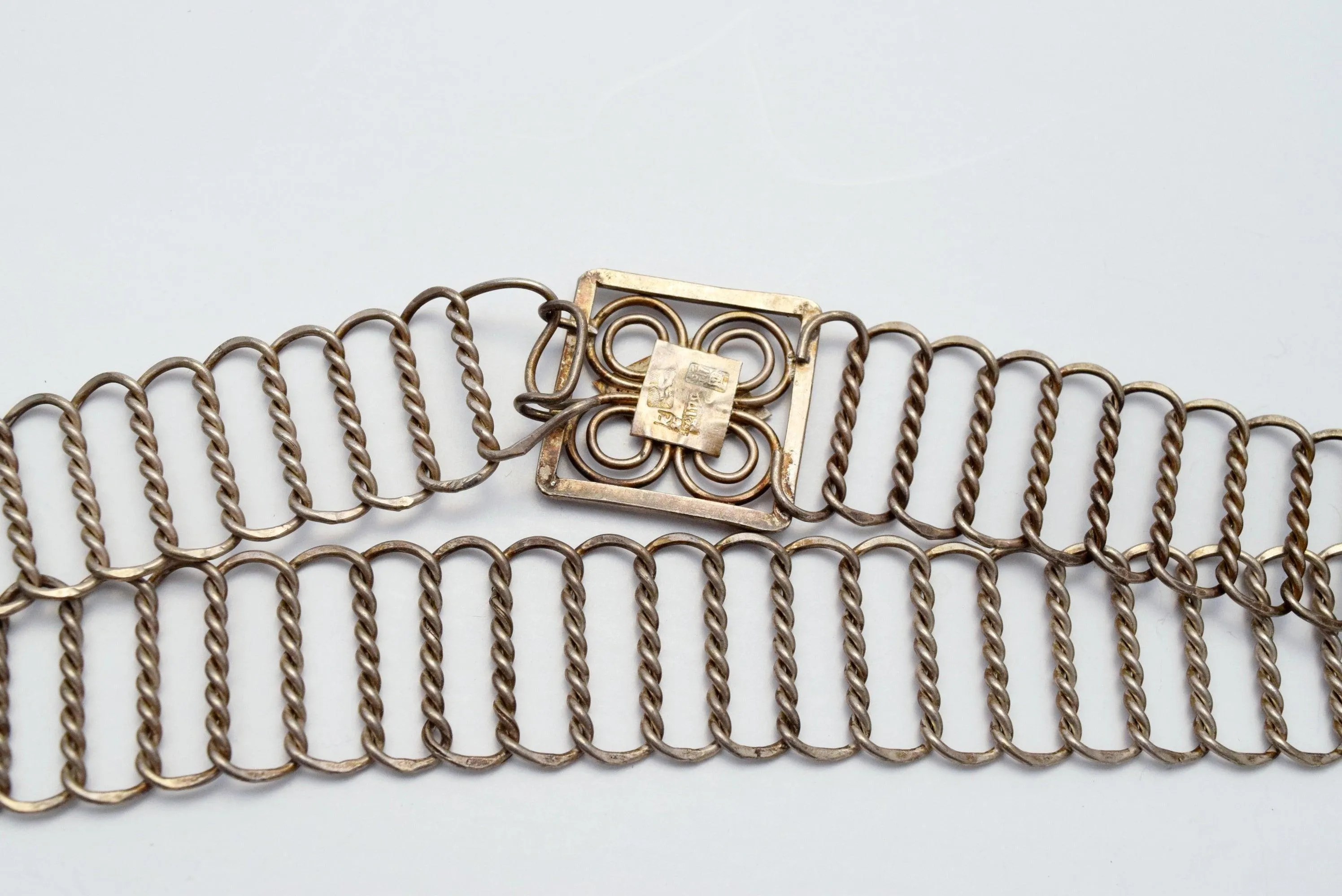 Vintage Silver Hallmarked Straits Chinese Belt