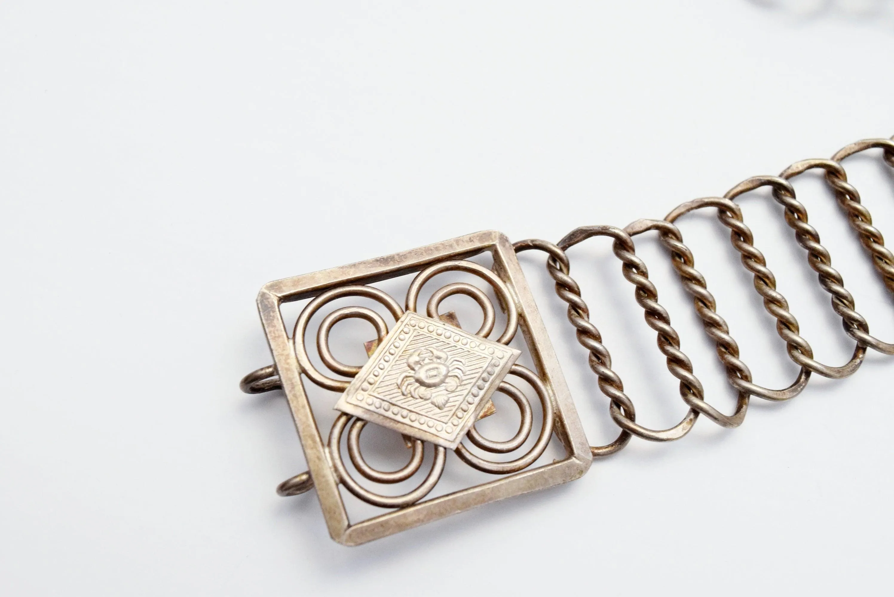 Vintage Silver Hallmarked Straits Chinese Belt