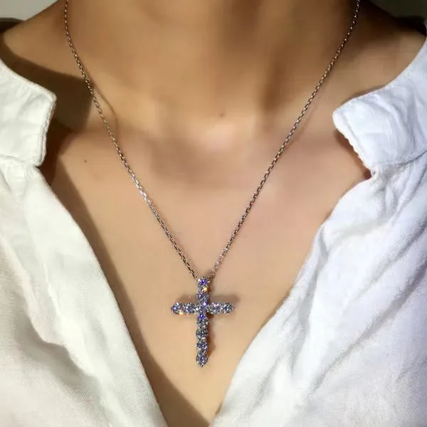 Wholesale Cross Platinum Plated Copper Necklaces