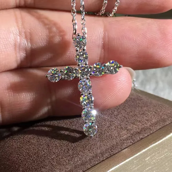Wholesale Cross Platinum Plated Copper Necklaces