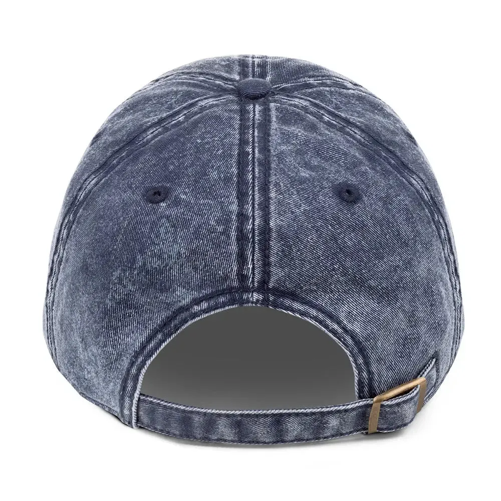 Y2K Logo Vintage Cotton Denim Cap