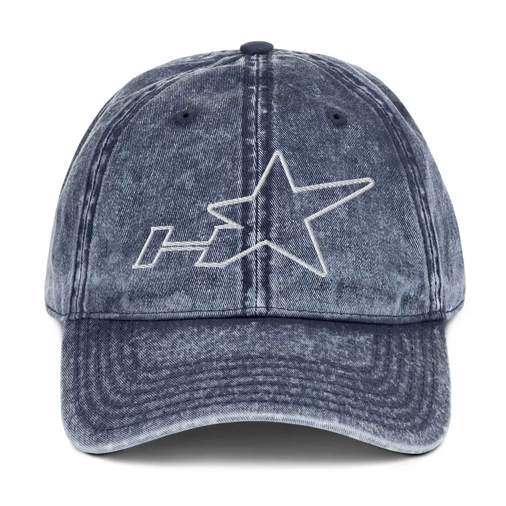 Y2K Logo Vintage Cotton Denim Cap