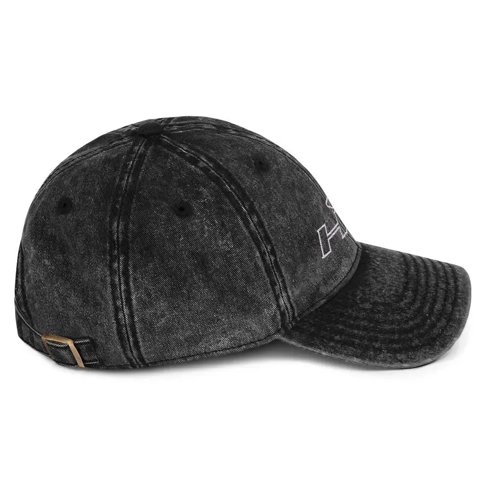 Y2K Logo Vintage Cotton Denim Cap