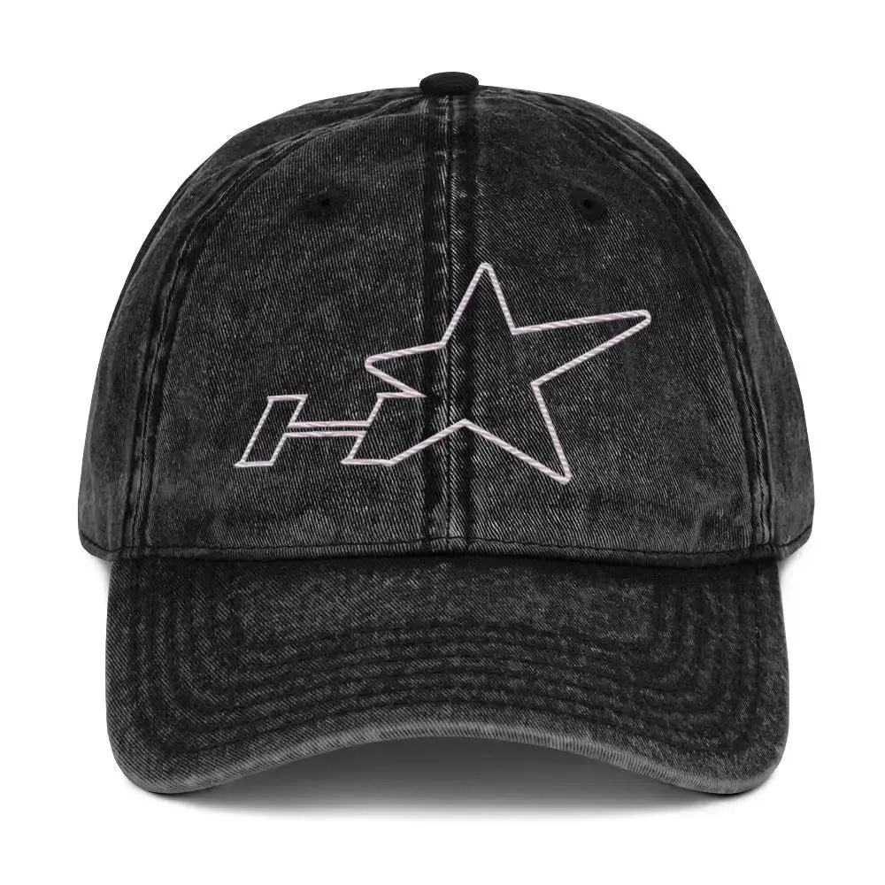 Y2K Logo Vintage Cotton Denim Cap
