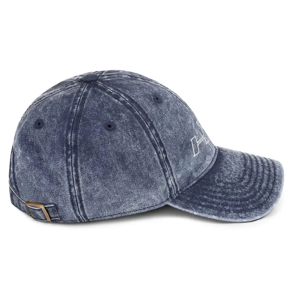 Y2K Logo Vintage Cotton Denim Cap
