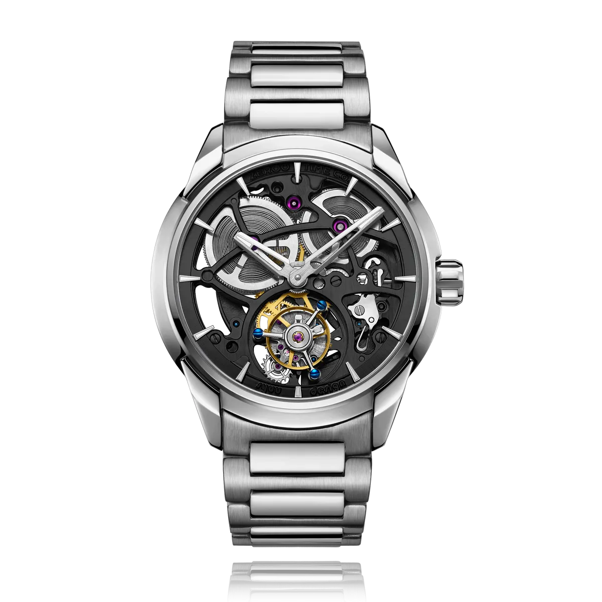 ZEROO T3 THE LEO AUTOMATIC SKELETON TOURBILLONAUTOMATIC TOURBILLON WATCH FOR GENTS - ZT003SBK