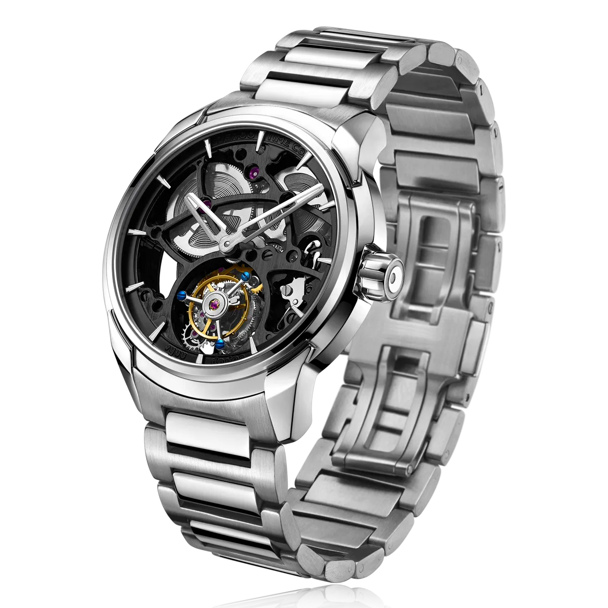 ZEROO T3 THE LEO AUTOMATIC SKELETON TOURBILLONAUTOMATIC TOURBILLON WATCH FOR GENTS - ZT003SBK