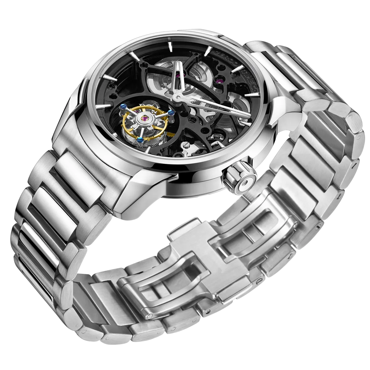 ZEROO T3 THE LEO AUTOMATIC SKELETON TOURBILLONAUTOMATIC TOURBILLON WATCH FOR GENTS - ZT003SBK