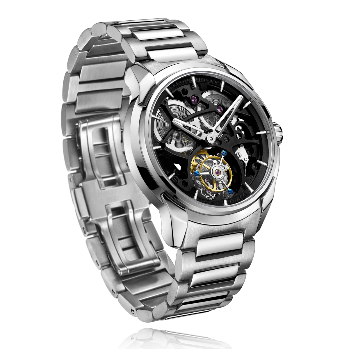 ZEROO T3 THE LEO AUTOMATIC SKELETON TOURBILLONAUTOMATIC TOURBILLON WATCH FOR GENTS - ZT003SBK