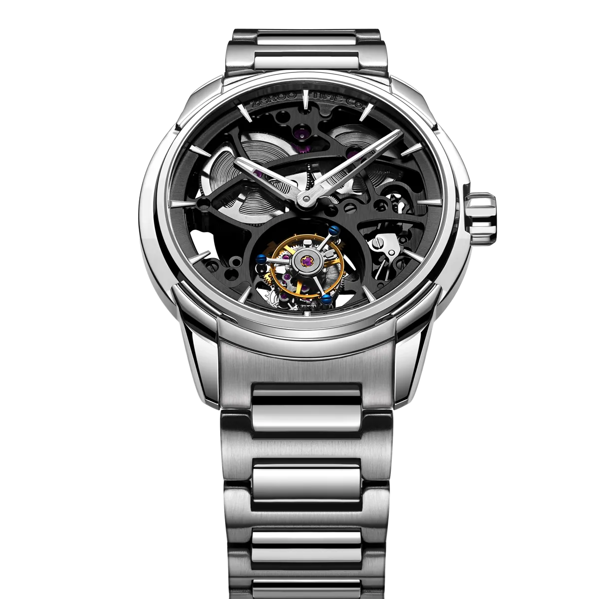 ZEROO T3 THE LEO AUTOMATIC SKELETON TOURBILLONAUTOMATIC TOURBILLON WATCH FOR GENTS - ZT003SBK